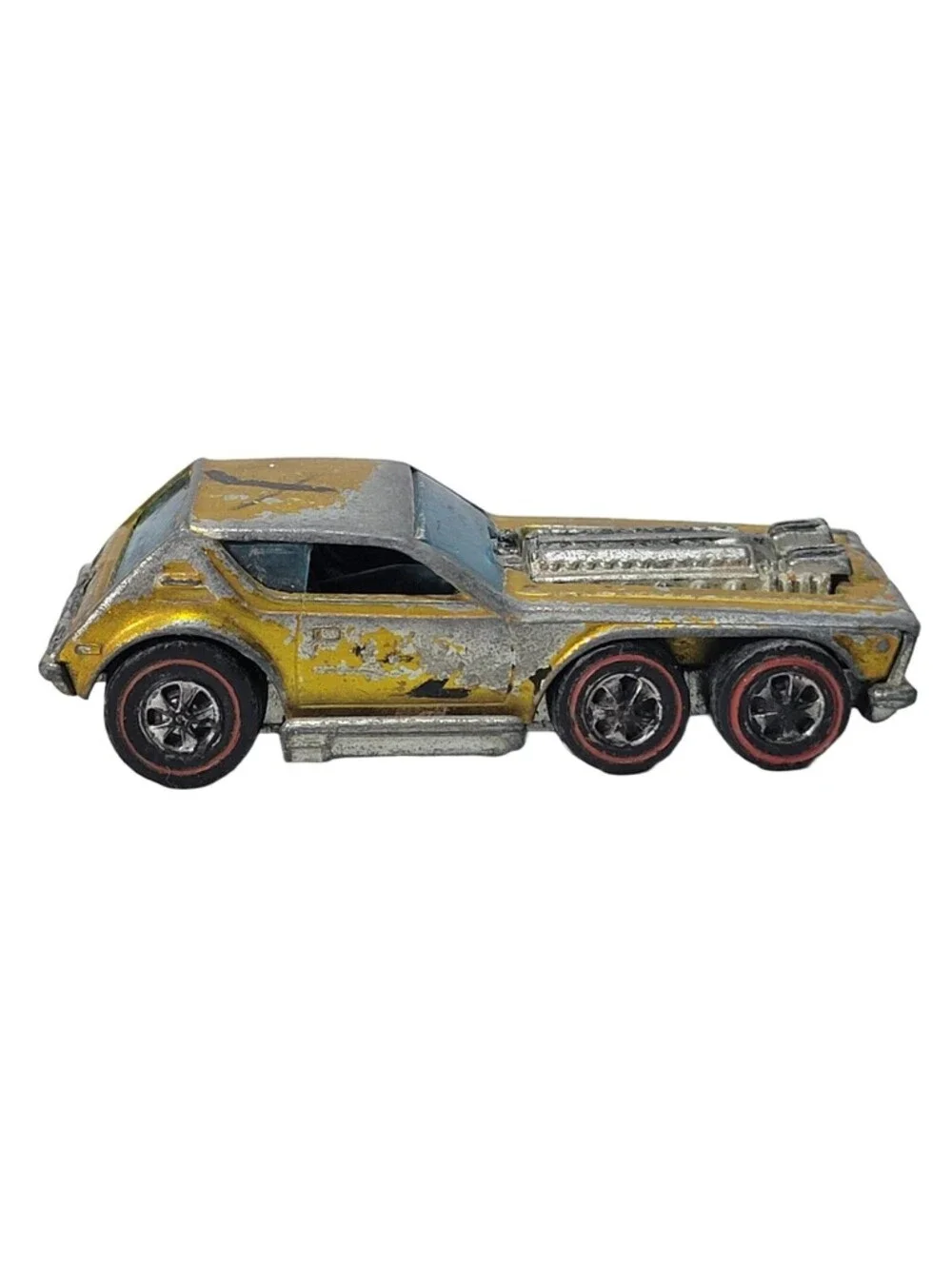 Hot Wheels Redline Gold OPEN FIRE Gold HK Dark Interior